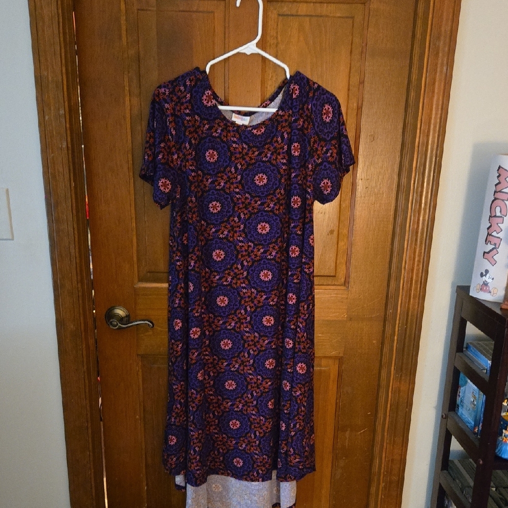 LuLaRoe High Low Dress - Purple and Red Floral